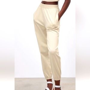 Zara Taupe Jogger Pants Medium **NWT**